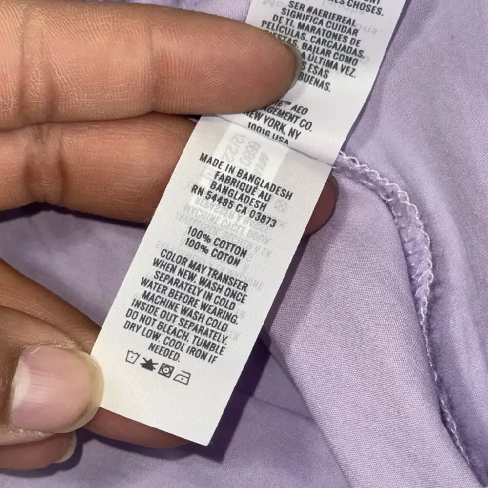American Eagle Aerie Good Day Wide Leg Pant Women’s XS Lavender Drawstring Waist - Picture 4 of 8